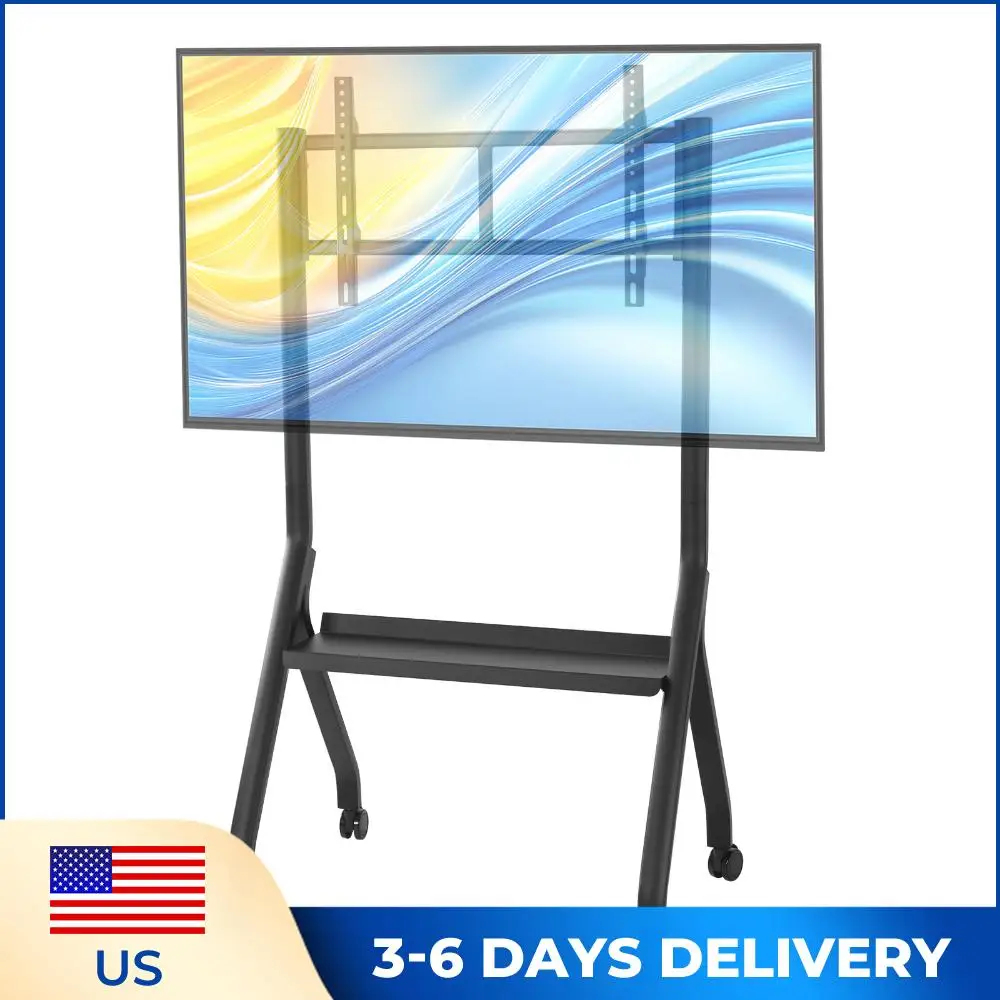 

Moving TV Stand for 42-75 Inch Screen Max Load Up To 210-Pound LCD TV Stand with Wheels & Laptop Shelf for Office/Classroom/Home