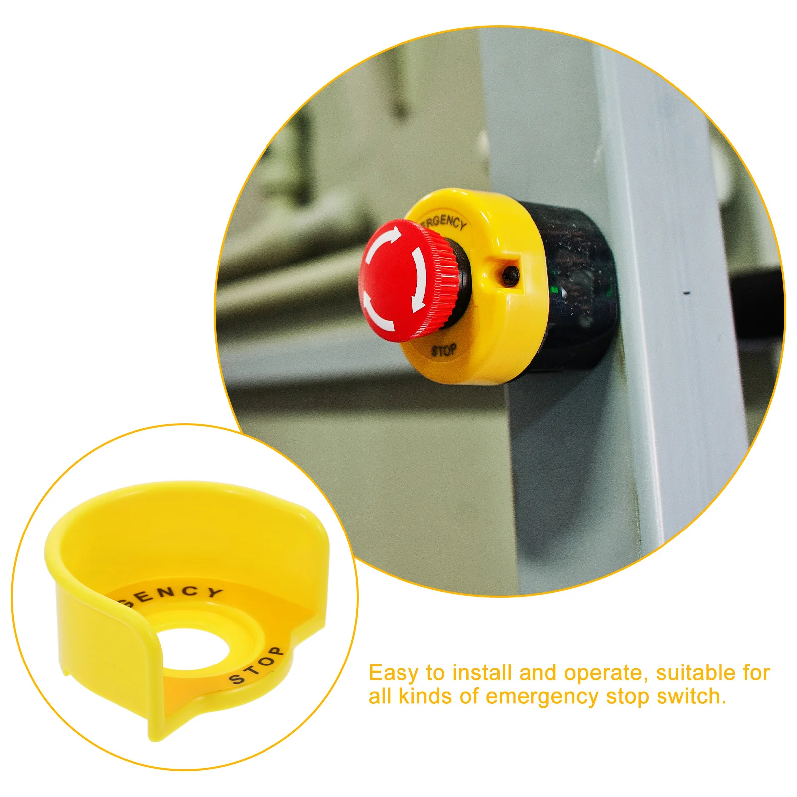 Emergency Stop Switch Protective Cover Button Protector for Plastic Baby