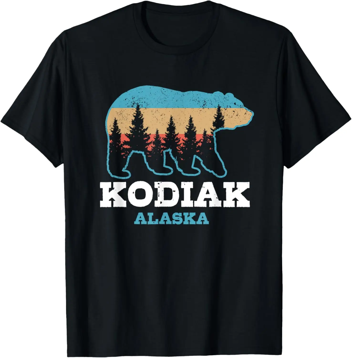 

Kodiak Alaska Vintage Grizzly Bear Nature Souvenir Gift T-Shirt