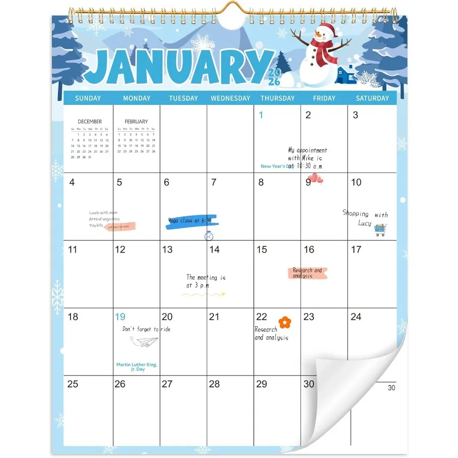 

Wall Calendar 20262027 18 Month Calendar from January 2026 to June 2027 14.5" x 11.8" Large Desk Calendar with TwinWire Binding