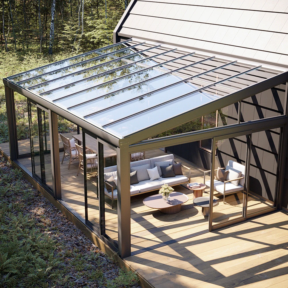 Any Size Custom Aluminum Sunroom Tempered Glass All Season Weatherproof Energy Efficient Residential Backyard Garden Patio Shelt