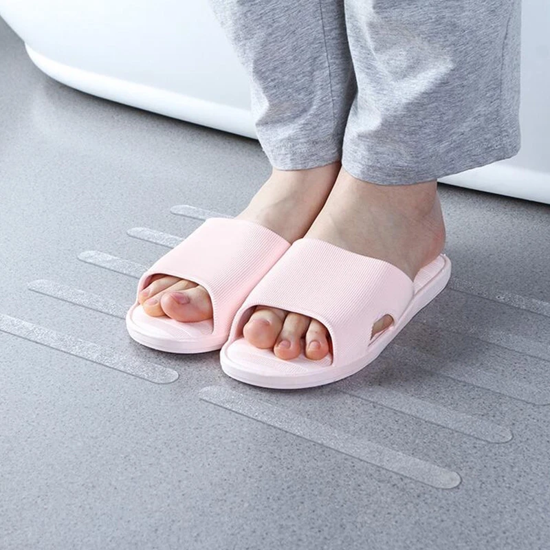 6pcs/set Anti-Slip Strips Shower Stickers Safety Strips Transparent Non Slip Strips Stickers For Showers Stairs Floor