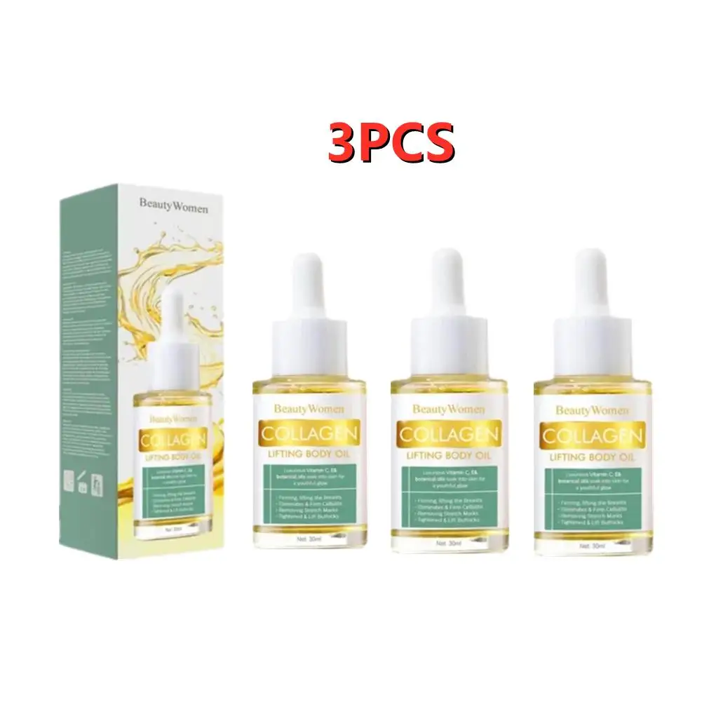 

3X Collagen Lifting Body Oil Increase Elasticity Breast Lifting Firming Skin Massage Women Sexy Care Enhancer Oils Essential