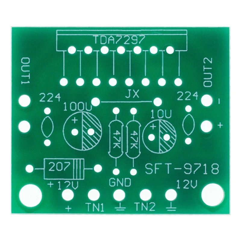 TDA7297 amplifier board spare parts dc 12v grade 2.0 dual audio encoding 15w electronic diy kit