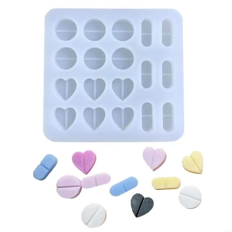 

L21E Heart Silicone Mold Hollow Epoxy Shaker Fillings Silicone Molds Epoxy Resin Filler Mold for Quicksand Resin Mold