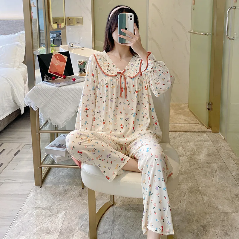 Blumen druck Satin Sommer Pyjama Sets 2 Stück Hosen Lounge Outfit Lounge Frauen Pyjama Nachtwäsche Pyjama Schlaf