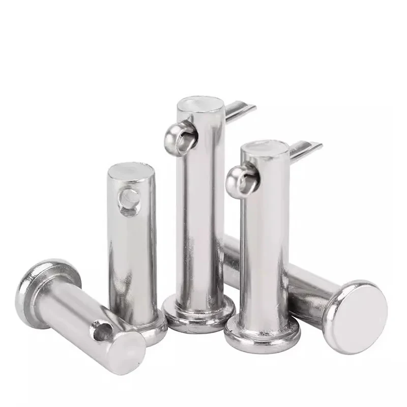 

M6 304 Stainless Steel Clevis Pin with Split Cotter Pin Set / T Shape Flat Head Link Hinge Pin for Machinery & Construction