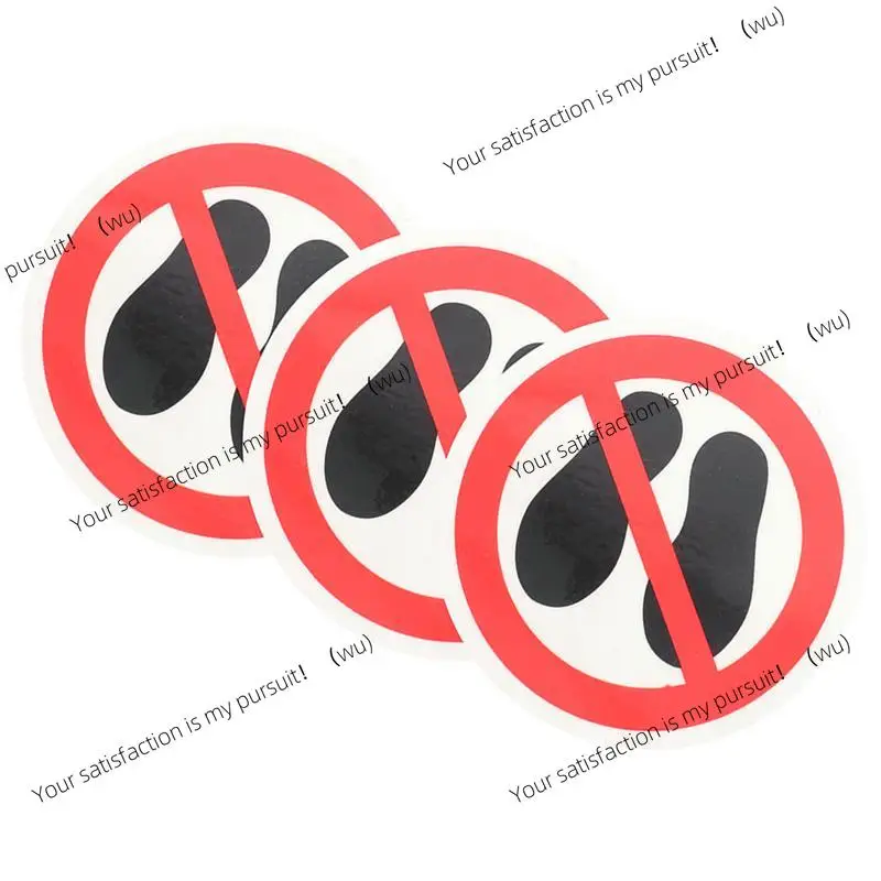 3-piece safety sticker, do not step on it.