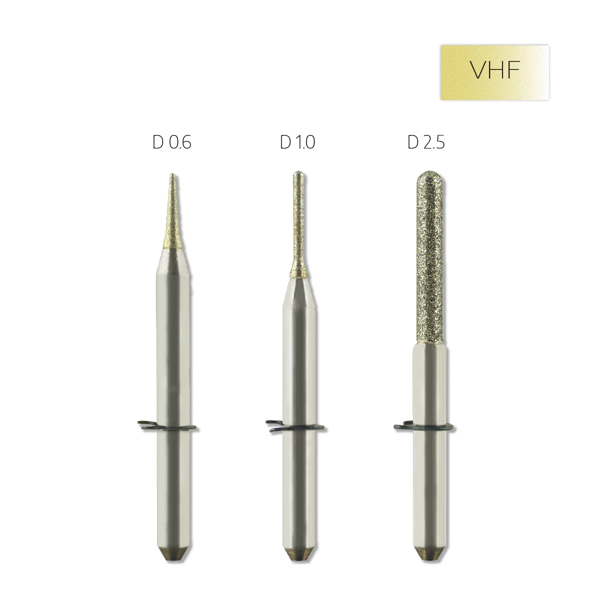 WilsonDental Milling Burs Fit for VHF Z4 Machines-Cutting Glass-Cermics- Overall Length 35mm