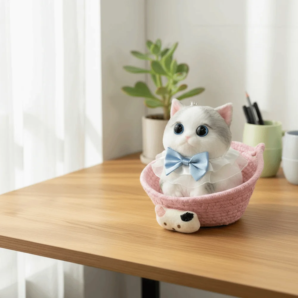 Funny Soft Squishy Cat Toy Slow Rebound Large Squishy Kitten Toy Pinching Small Cat Fidget Toy Desktop Display