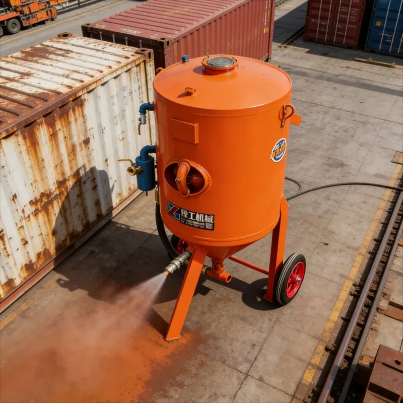 Customized Commercial Sandblasting Equipment Industrial Abrasive Blaster with Dust Collector for Heavy Metal Cleaning view 5