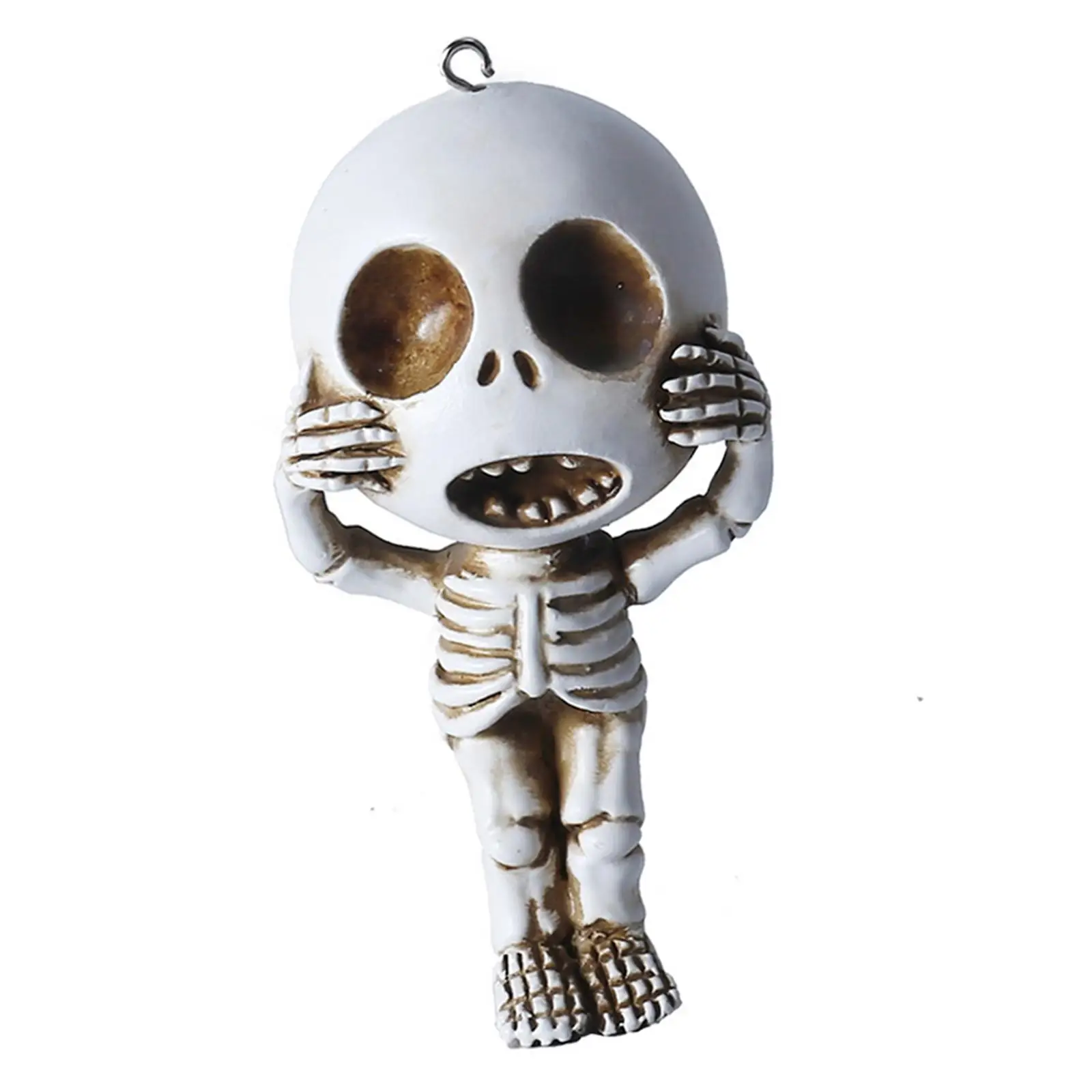 Skeleton Skull Statue Figurine Novelty Jewelry Making Car Keychain Decoration Birthday