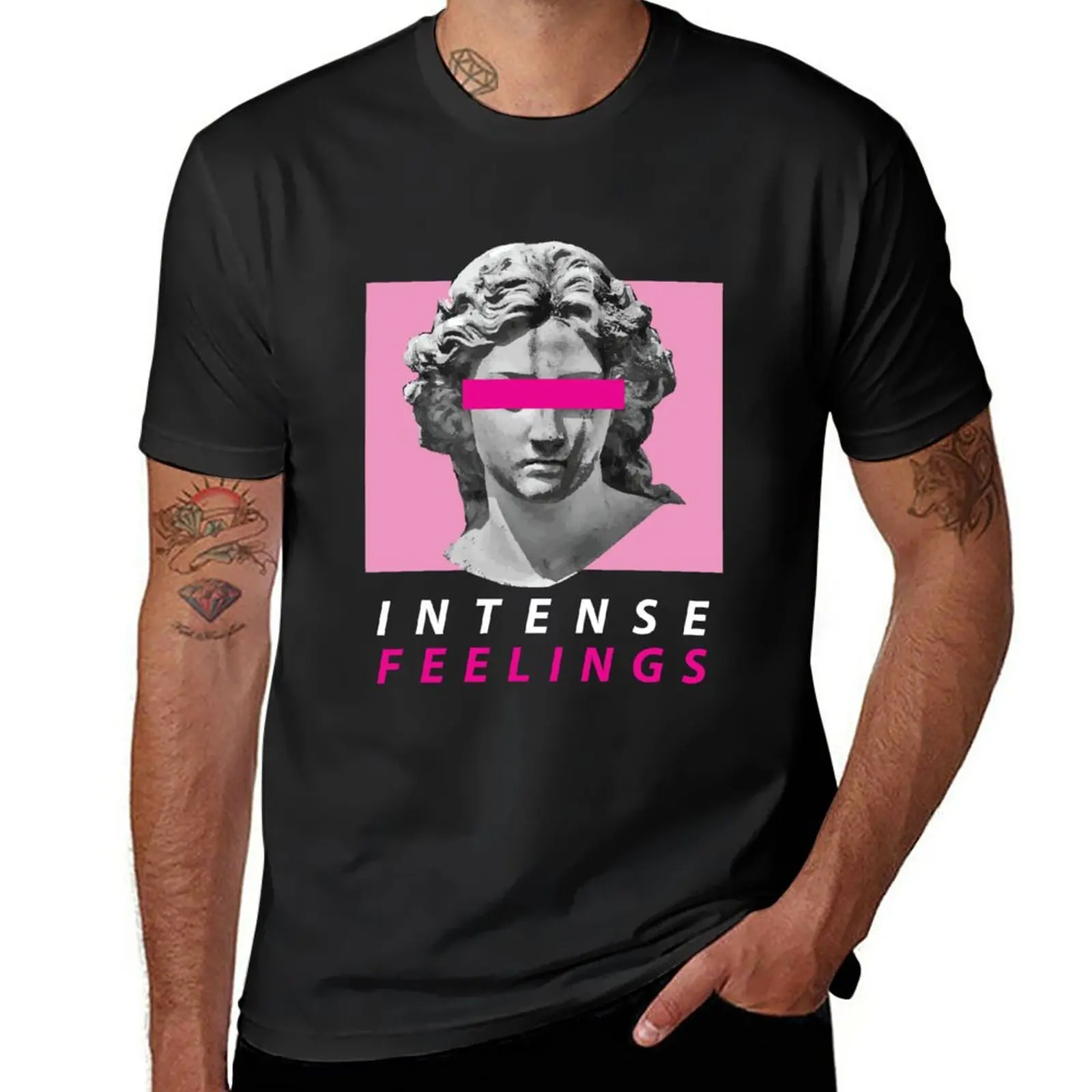 New Vaporwave Aesthetic // Intense Feelings // Statue T-Shirt plain t-shirt Short sleeve mens t shirts