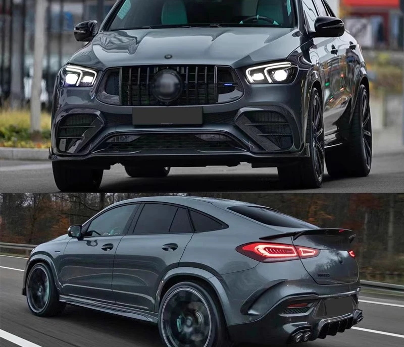 

Suitable for the new Benz GLE450 63 modified carbon fiber front shovel rear lip wheel eyebrow tail middle