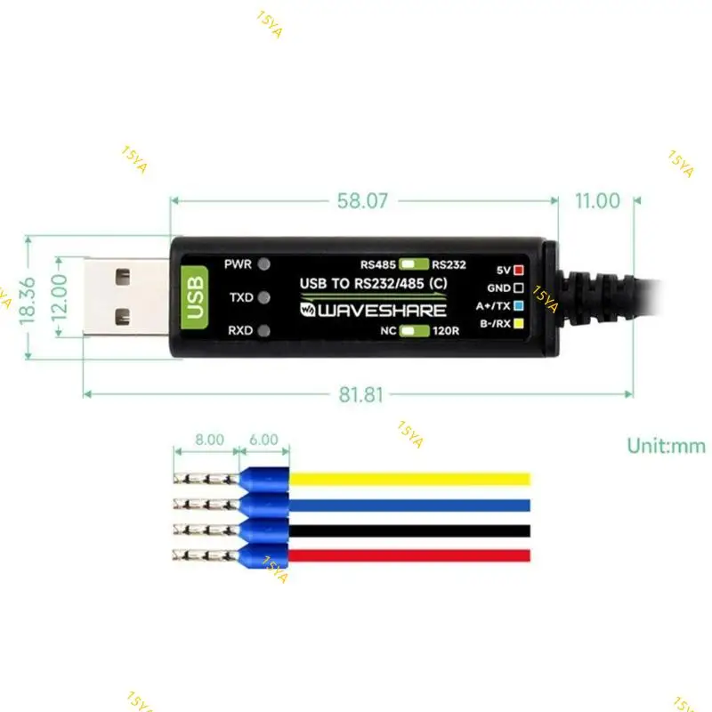 

15YA Fast Speed USB to TTLs Serial Converters Cable for 5 and More Devices