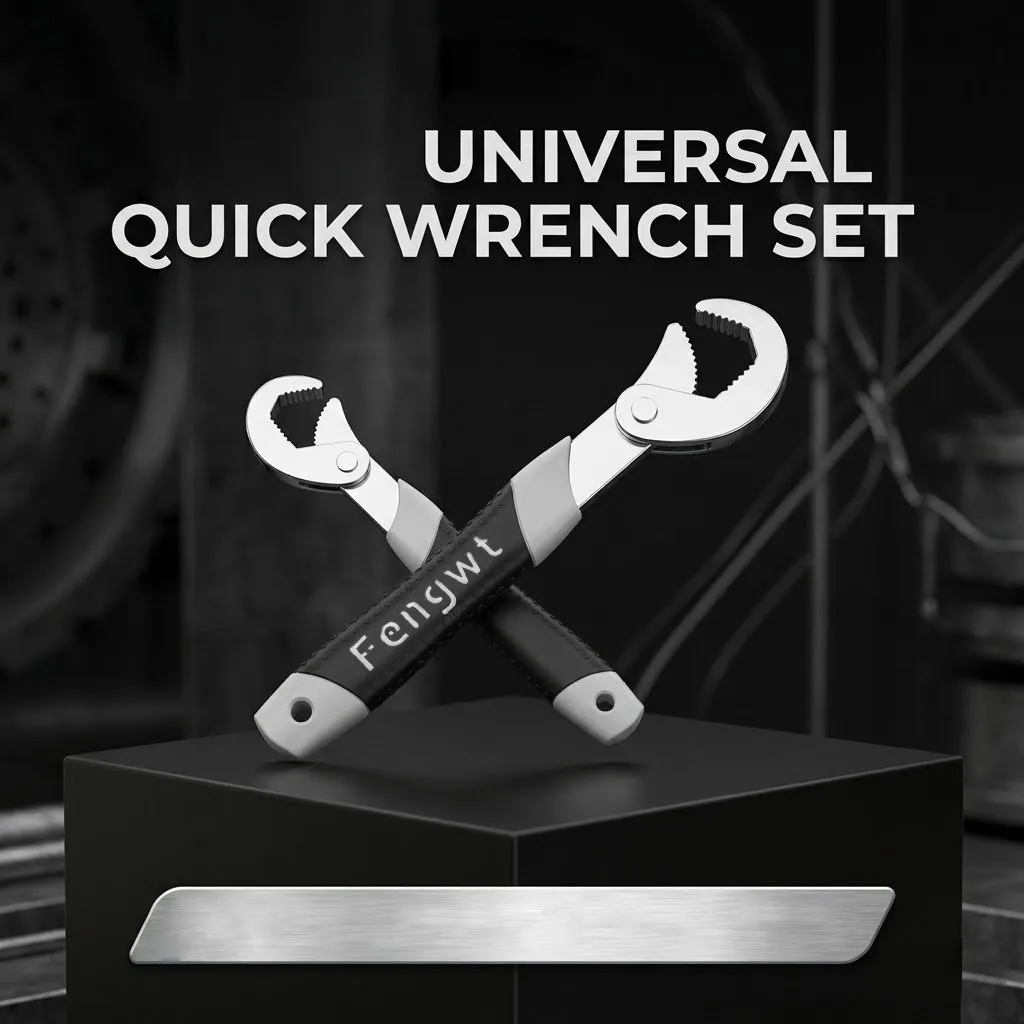 High-Carbon Steel Universal Adjustable Wrench | Self-Adjusting Pipe Spanner | Anti-Slip High Torque Hand Tool for Home Repair