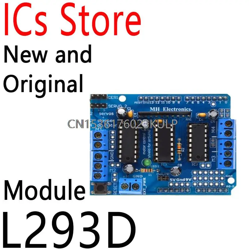 Stepper Motor Driver Board Control Shield Module Motor Drive Expansion Board for Arduino Mega2560 4-Channel L293D 