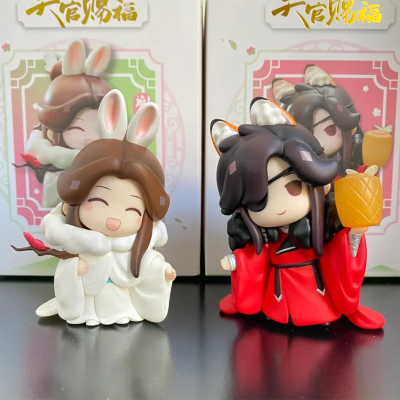 Officials Heaven Blessing Action Figure Hua Chen Xie Lian Look For Style Q Version Box Egg Anime Action Figure Toys Tabletop Dec