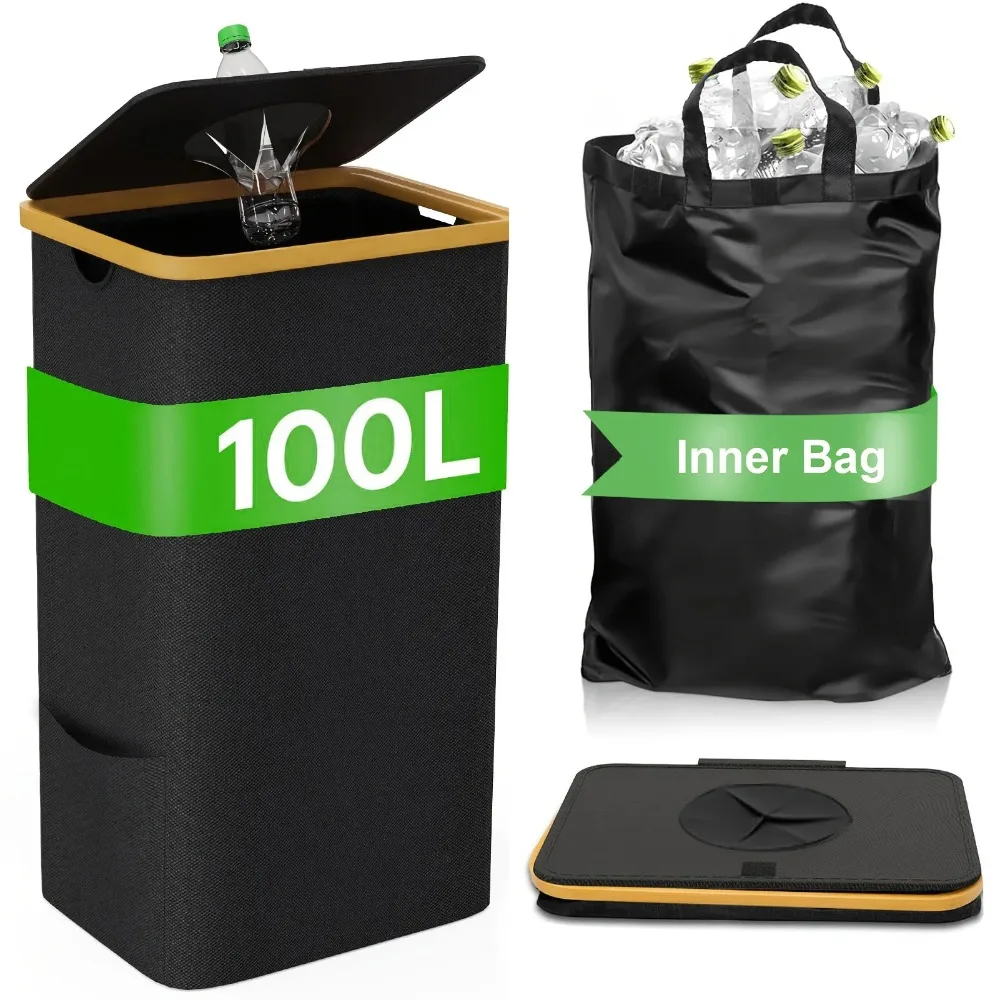Collecteur de bouteilles, boîte de rangement pour bouteilles, bac de recyclage, panier à linge, poubelle intérieure