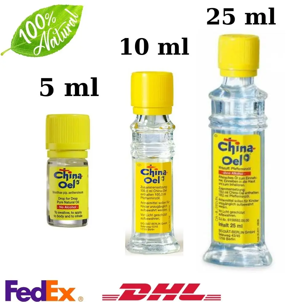 Chine Oel China Öl Natürliche Peppermint Öl Chiana Oel 5/10/25 ml Glas Flasche Menthae Piperiate Aetheroleum