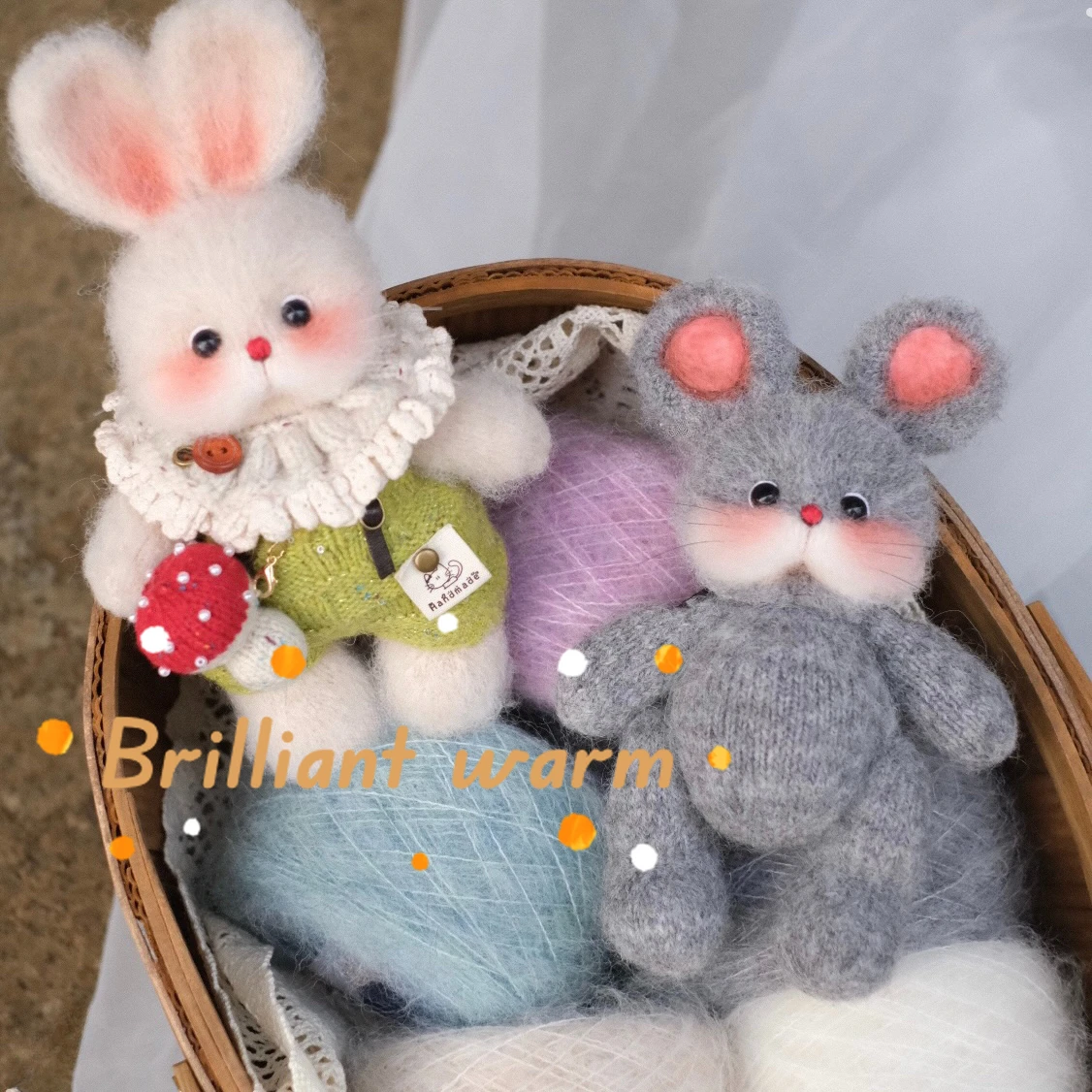 50g 40% Alpaca Mohair Yarn，Long Plush Thick Crochet Wool Yarn，For Knitting Scarf Baby Sweater Winter Soft Warmth Thread