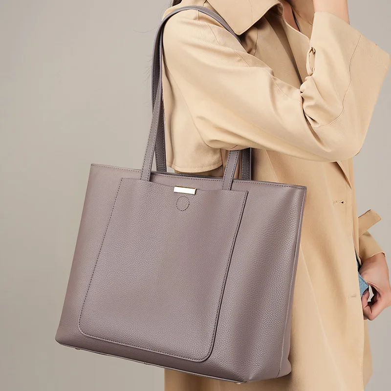 

Женская сумка-тоут из 100% натуральной кожи, большая вместительная сумка на плечо, роскошная высококачественная женская сумка из воловьей кожи, сумки для поездок на работу