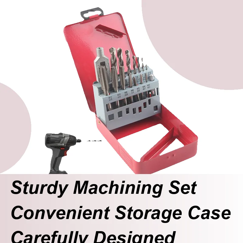 

Metric Tap Set 16 Pieces Tap Set Power Drill Parts Accessories For Metalwork Screw Pipe Automotive Industrial Mechanic