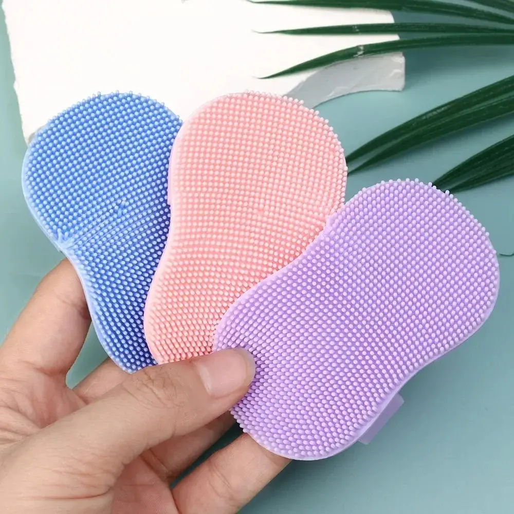 Mini Facial Cleansing Brush Soft Deep Cleaning Face Scrubber Multi-functional Silicone Blackhead Acne Cleansing Pad