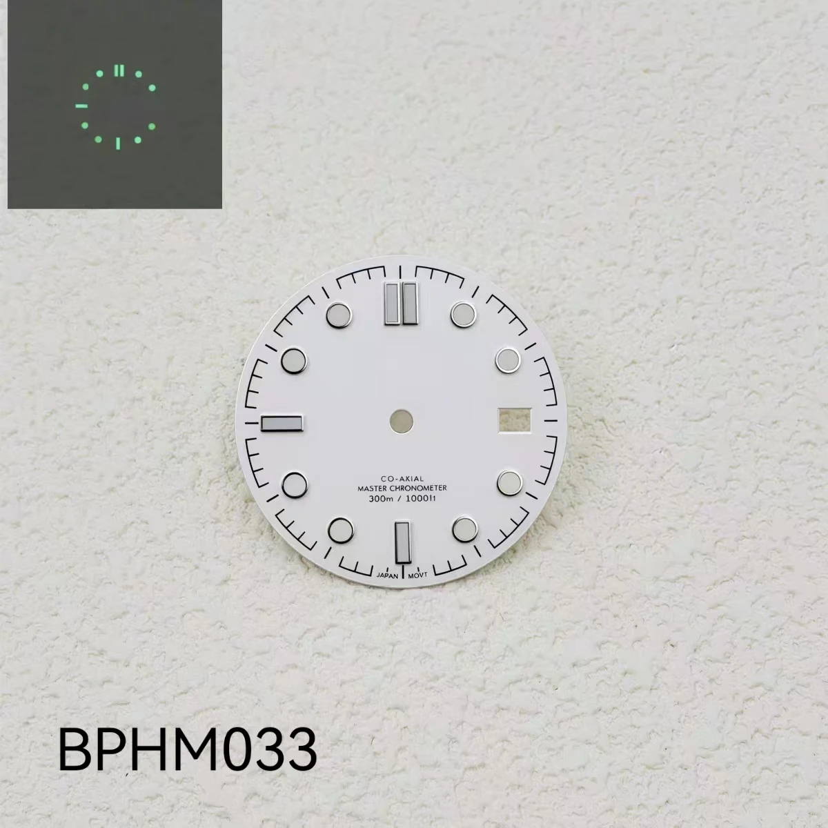 28.5mm NH35 S logo  Dial Green Luminous Index Date Window Aftermarket Mod Dial Fit NH35  Automatic Mov Watch DIY Repair Parts