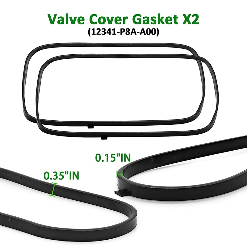 5X Engine Valve Cover Gasket Set 12030-P8A-A00 For Honda Acura -Accord Odyssey Pilot CL TL MDX 3.0L 3.2L 3.5L V6