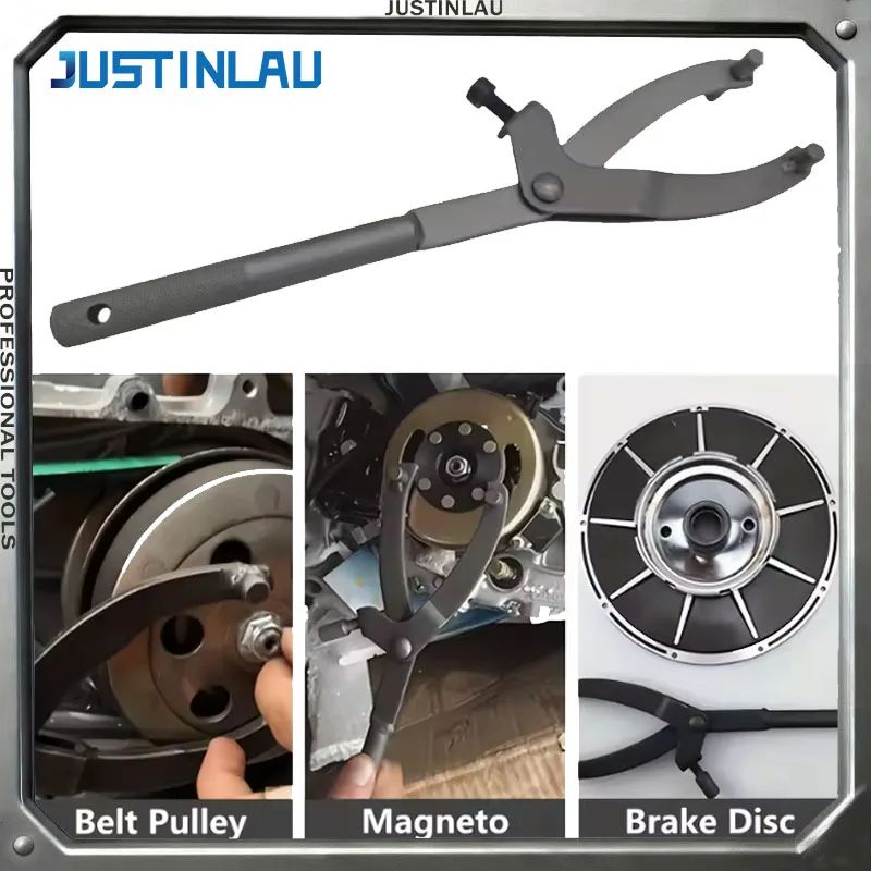 JUSTINLAU 1PC Y-shaped Motorcycle Scooter Flywheel Wrench Caliper Clutch Disassembly and Fixing Tool Manual Installation Tool