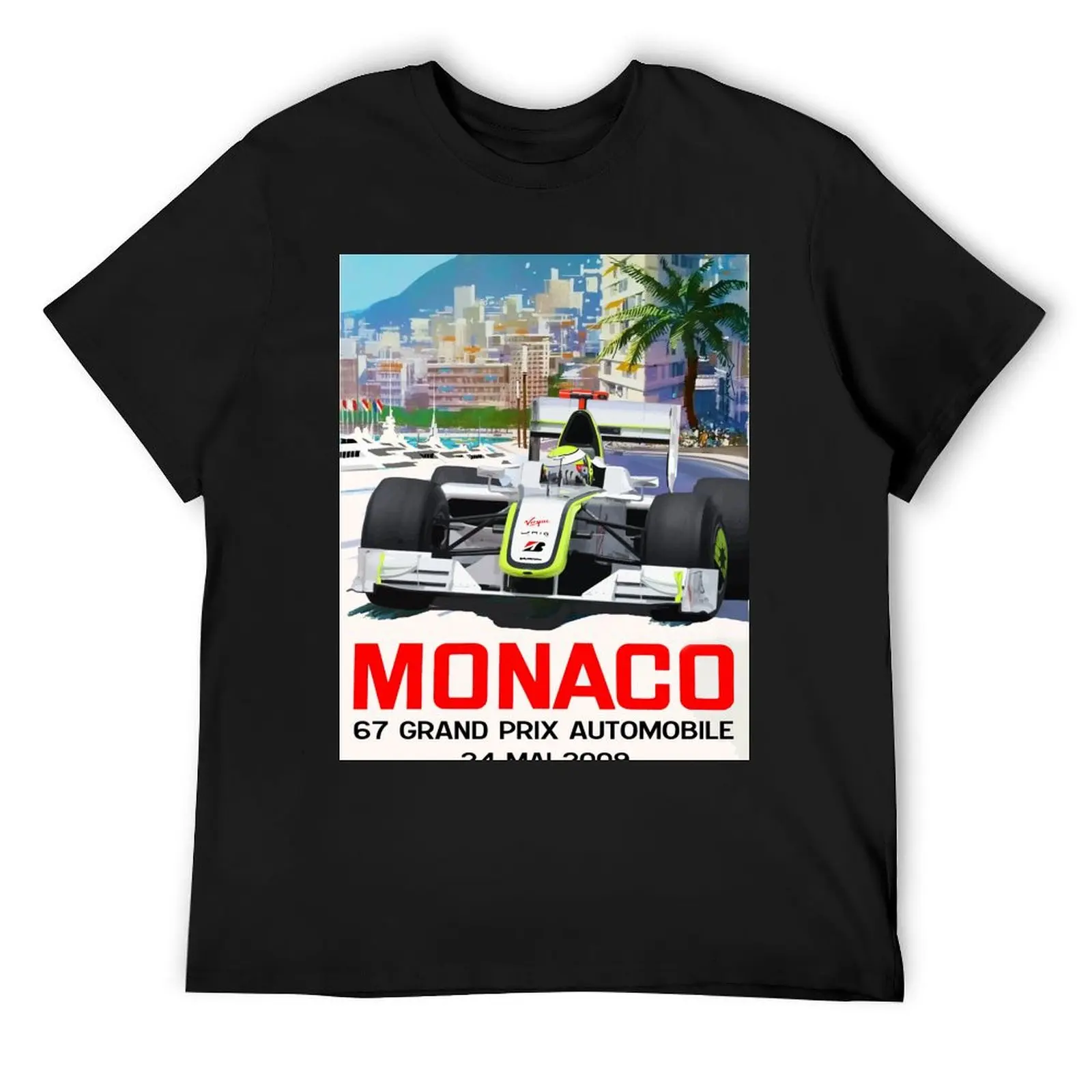 

Jenson Button Brawn Monaco GP 2009 T-Shirt plus size tops oversized men clothing