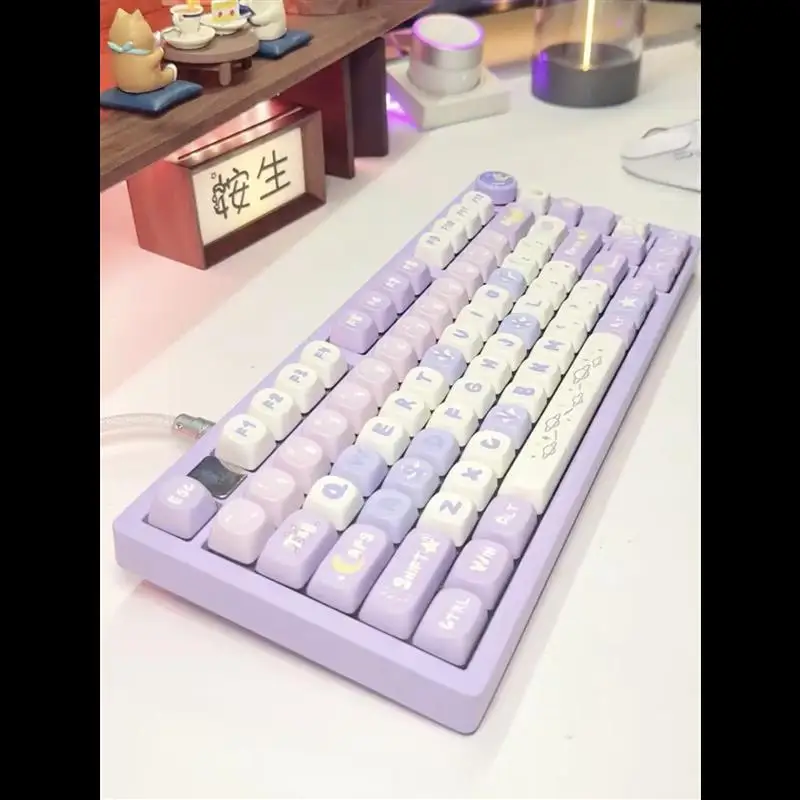 138 Keys Pandora Star SOA Keycaps Gift Cute Key Cap Square Thermal Sublimation Mechanical Keyboard includ2.25 U 2.75U for Alice