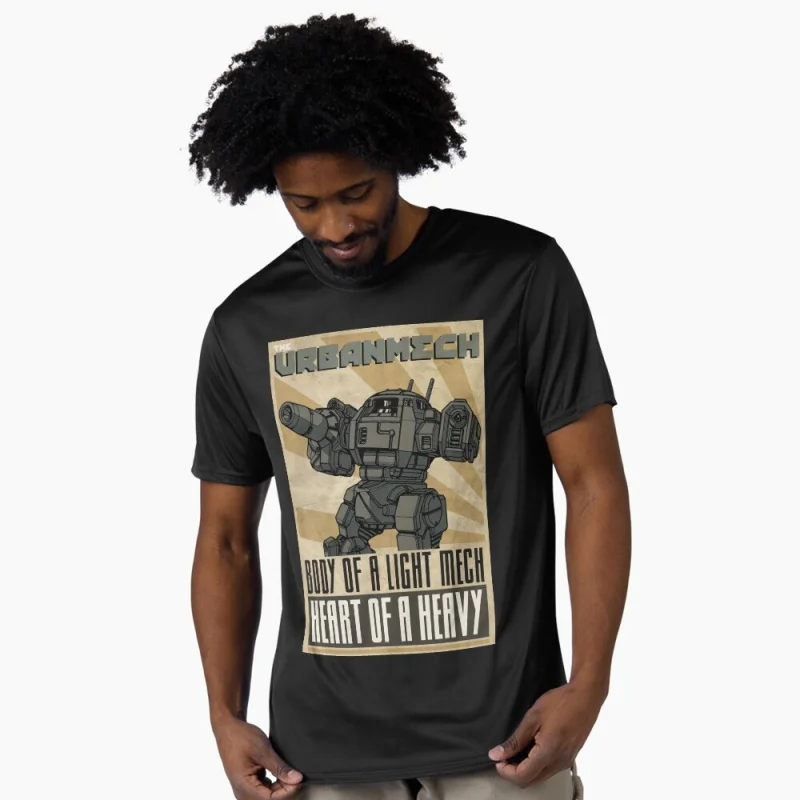 

The Urbanmech Mechwarrior MWO Mech Combat RPG Gift t shirt for gamer Battletech Graphic clothes Short sleeve All size tops