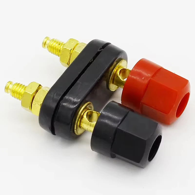 1Piece Banana Plugs Socket Couple Terminals Red Black Connector Amplifier Terminal Binding Post 4MM Banana Speaker Plug Jack