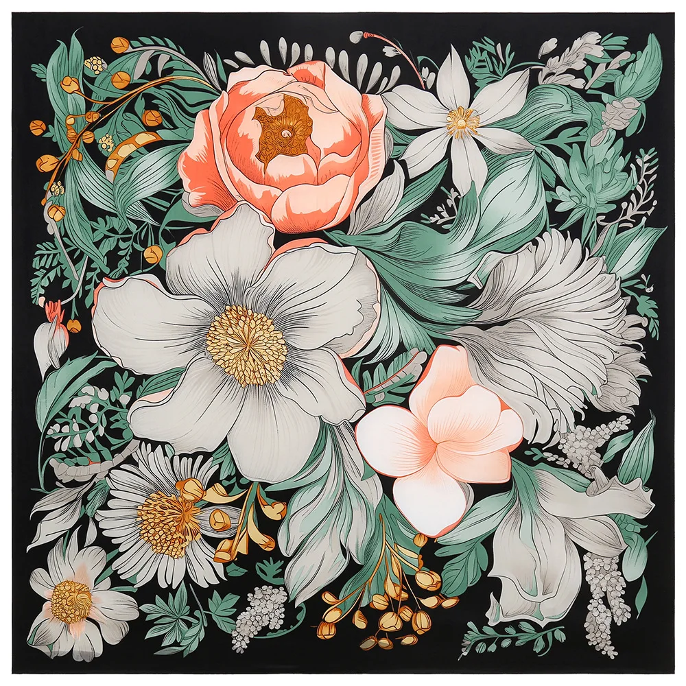 

130 см французская осень новая роза женское украшение дорожная шаль теплый шарф защита от солнца большая квадратная элегантность