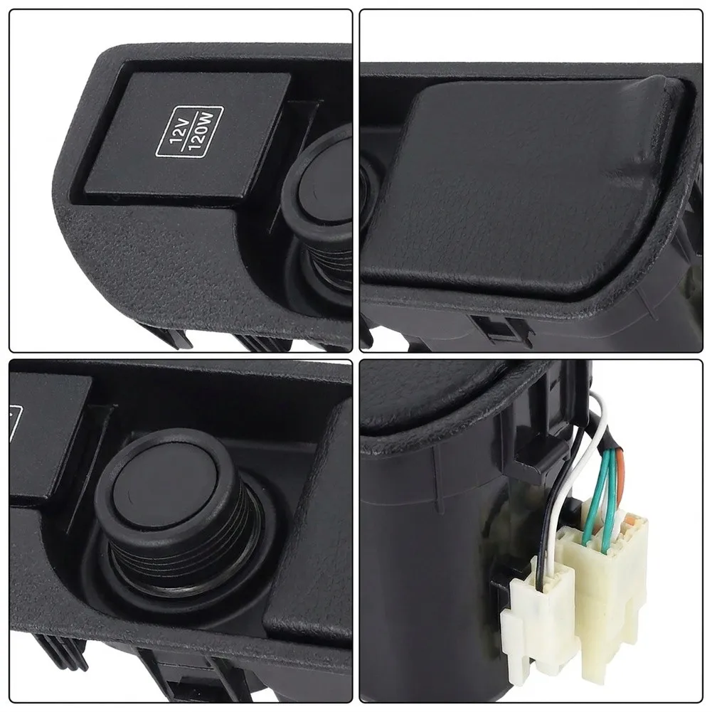 BLACK Center Console Charger 12V Charging Station High Temperature Resistance Anti-wear ABS Plastic Removable Design
