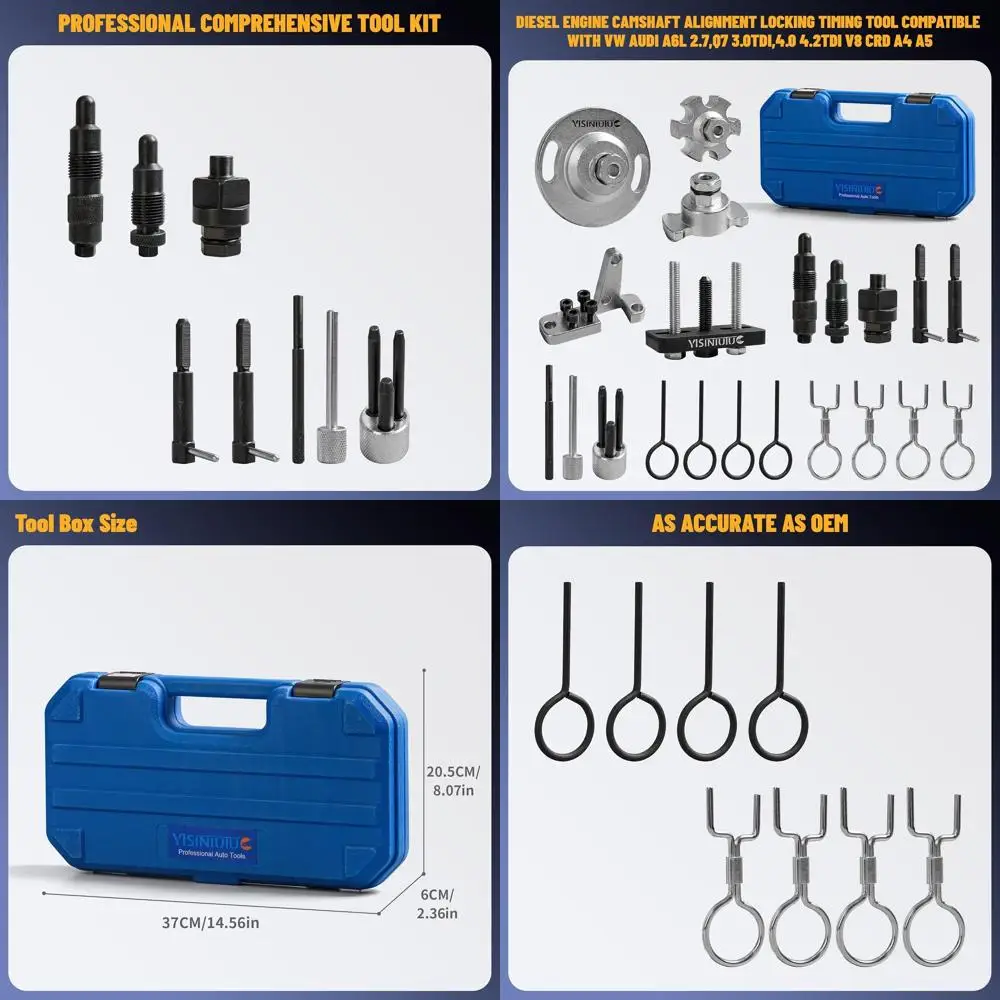 

Diesel Engine Camshaft Alignment Locking Timing Tool Compatible with Volkswagen Audi A6L 2.7, Q7 3.0TDi, 4.0 4.2Tdi V8 CRD A4, A