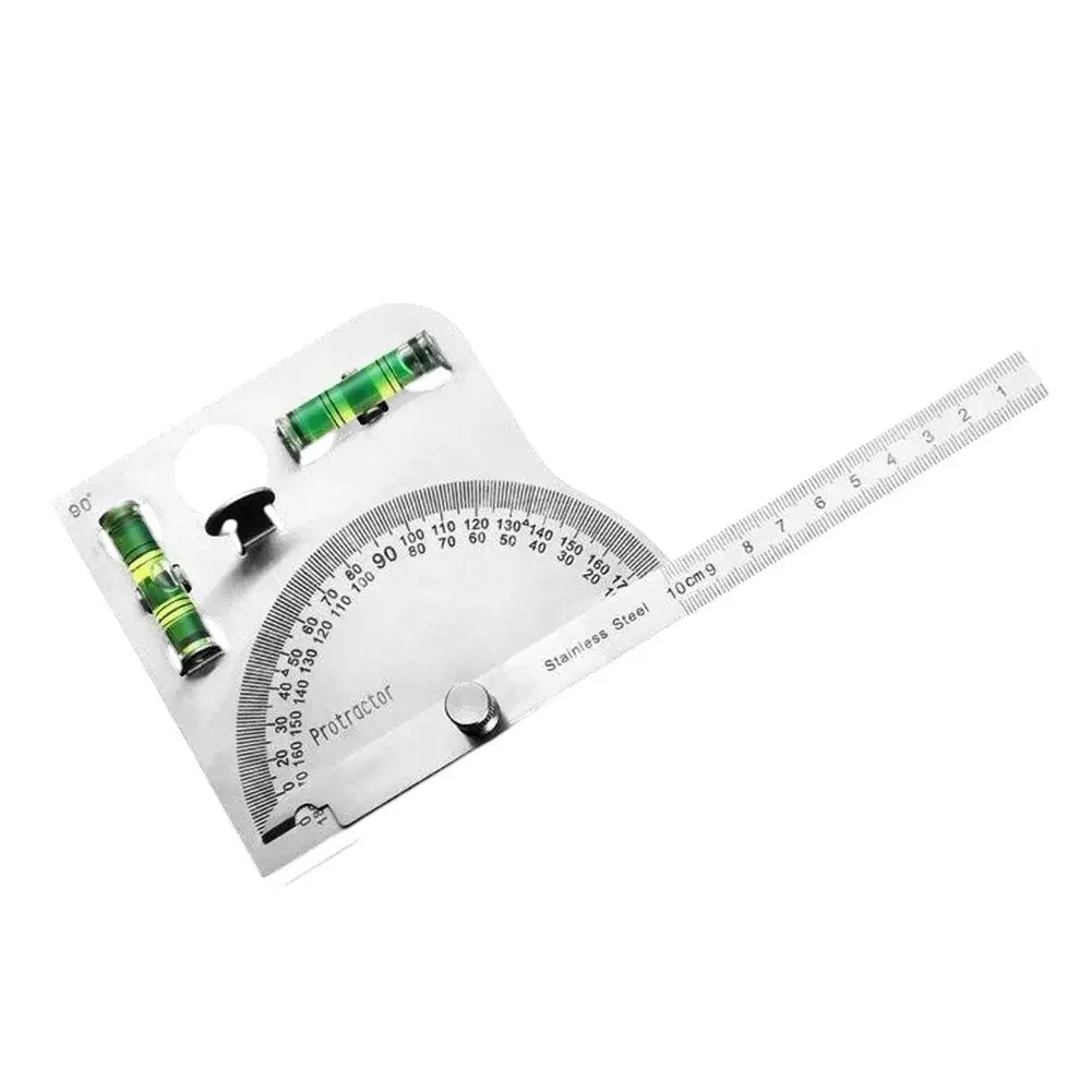 2pcs Angle Finder Tool 2-in-1 Protractor Angle Finder Ruler With Adjustable Arm 0-180° Angle Measuring Tool For Woodworking