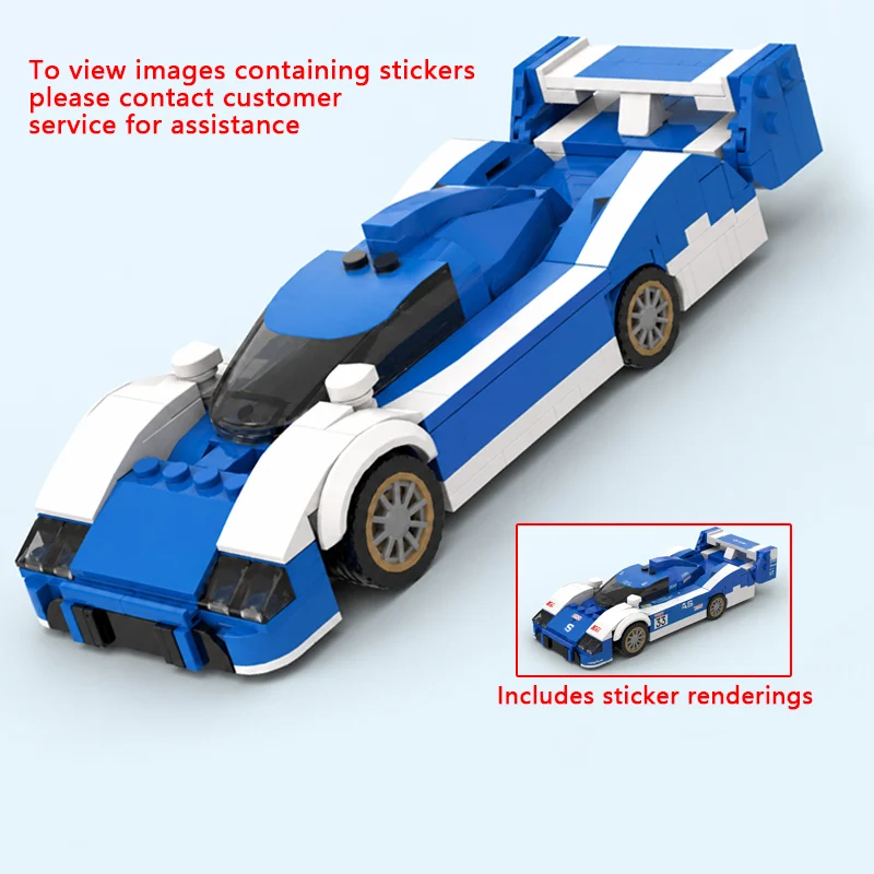 

Speed Racing Car Model MOC Building Bricks TS010 1:27 WEC IMSA Le Mans Modular Technology Children Holiday Gifts Assemble Toys