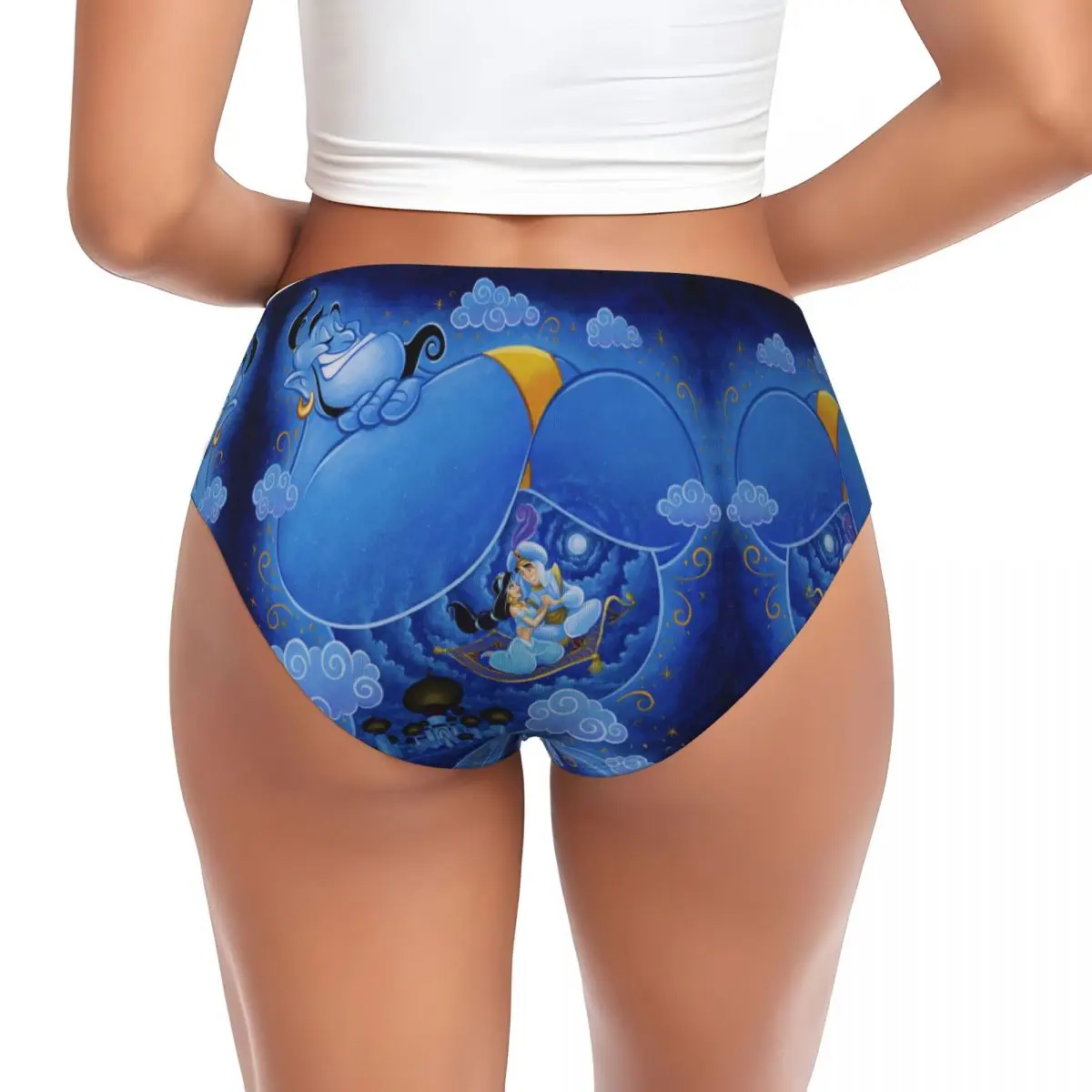 Custom Aladdin Theme Brief Panties Women's Breathable Stretch Underwear