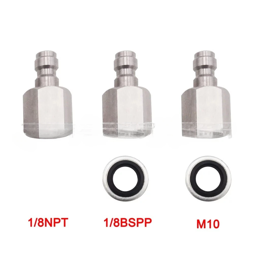 Stainless steel 8mm inner tooth male M10 * 1 inflatable male 1/8BSPP pneumatic connector 1/8NPT inner wire