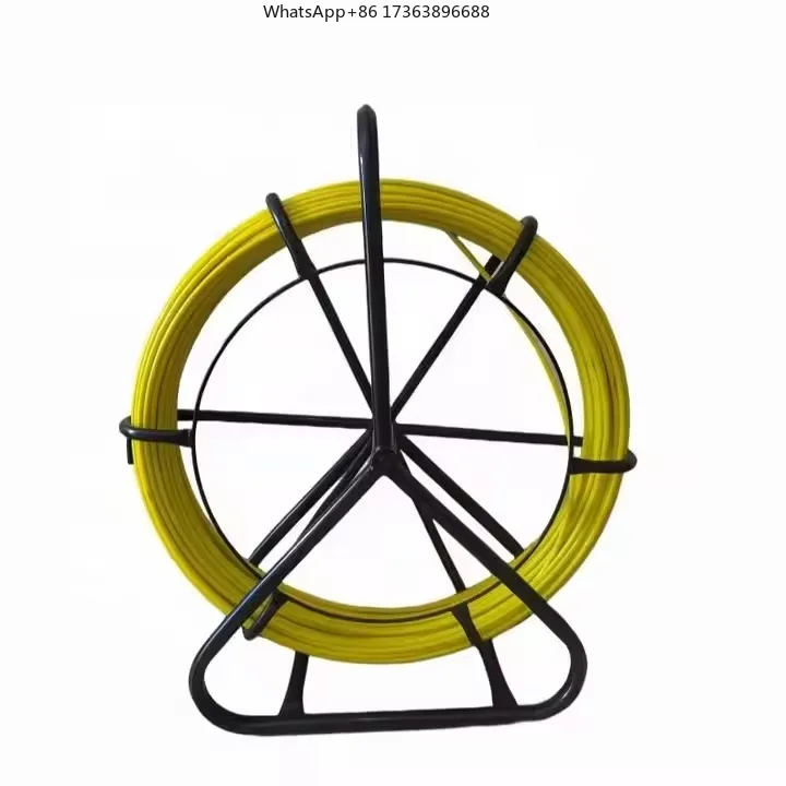 Steel Wire Drawing Machine FiberglassTraceable Duct Pipe Rodder Fibreglass Fibre Push Pull Cable Rod