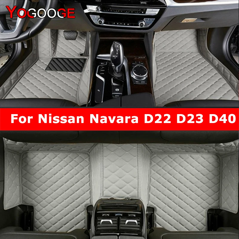 

YOGOOGE Custom Car Floor Mats For Nissan Navara D22 D23 D40 Auto Carpets Foot Coche Accessorie