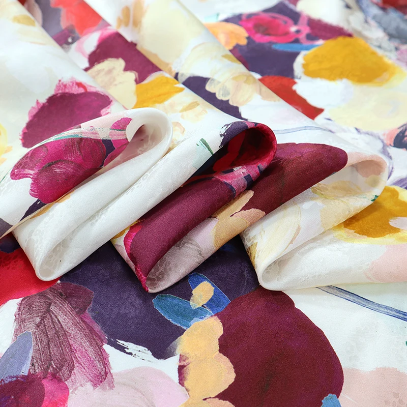 

Artist Silk Satin - 100% Mulberry Sangbo Jacquard Fabric 16mm 110cm Wide