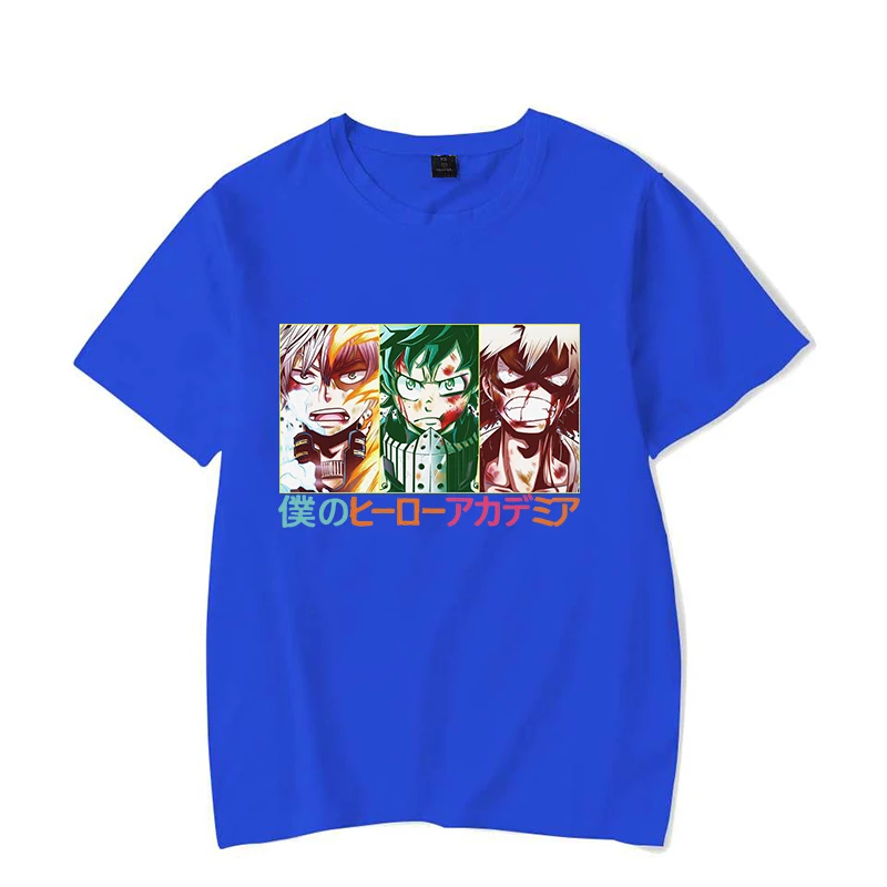 New Deku Bakugou Katsuki Todoroki Shoto Print T Shirt Women Men Short Sleeve Tops Tees Summer Fashion Loose Casual Anime T-shirt