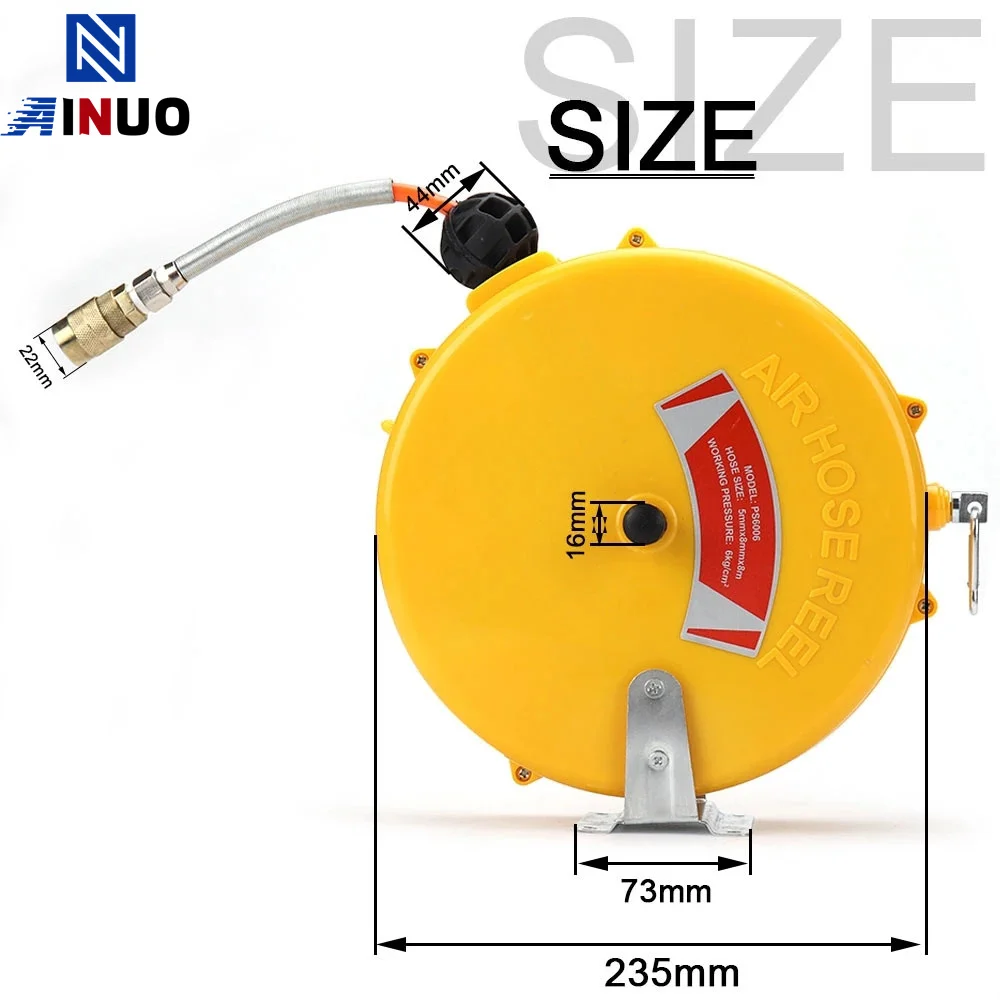 Automatic Retractable Reel Telescopic Air Drum Hose PU8*5 10*6.5 12*8  Pneumatic PU Tube Pneumatic Drum