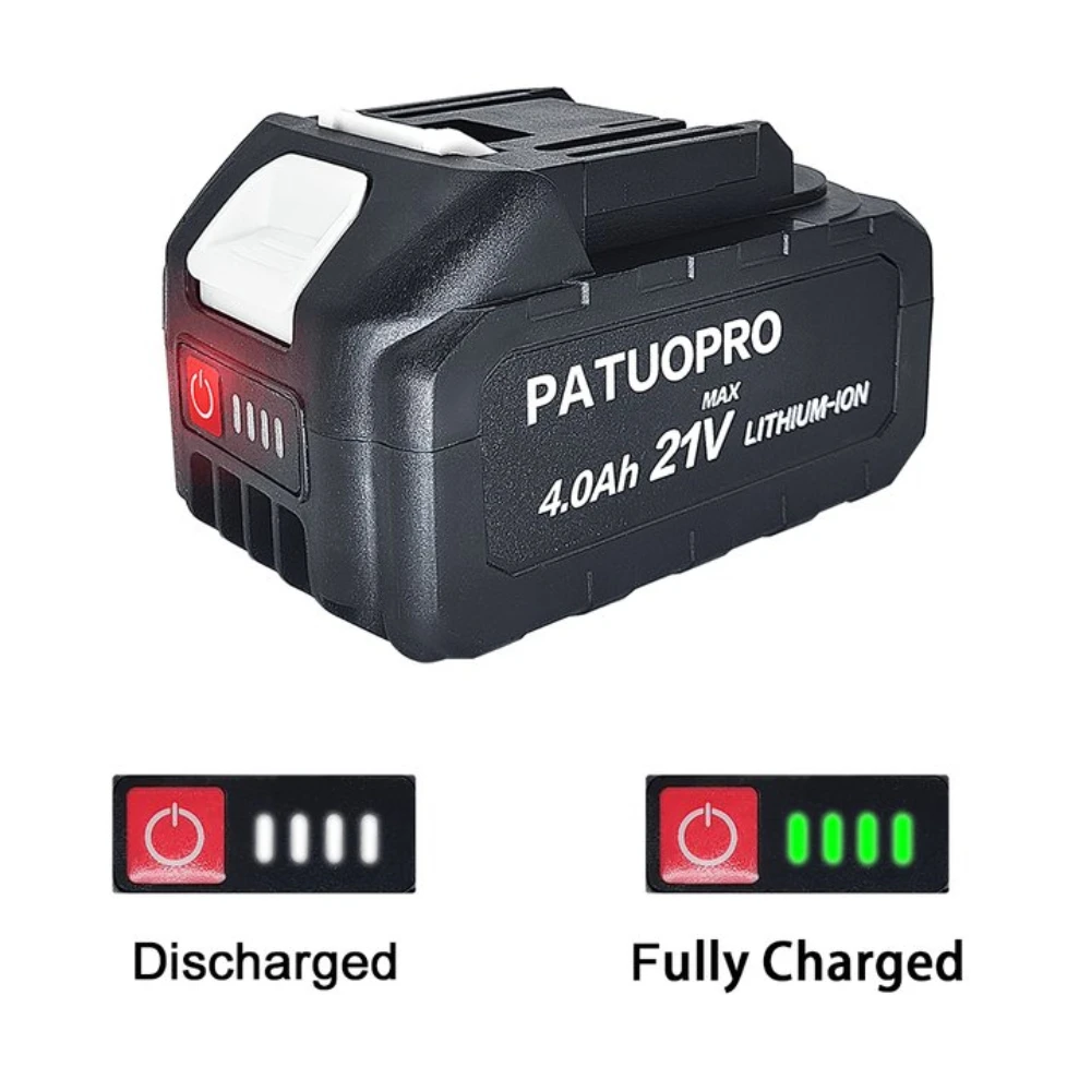 Imagem -04 - Bateria de Lítio Recarregável para Makita 18v Chave sem Fio Serra Broca Ângulo Moedor Ventilador Chave de Fenda 1821v 2.0 4.0 6.0 8.0ah