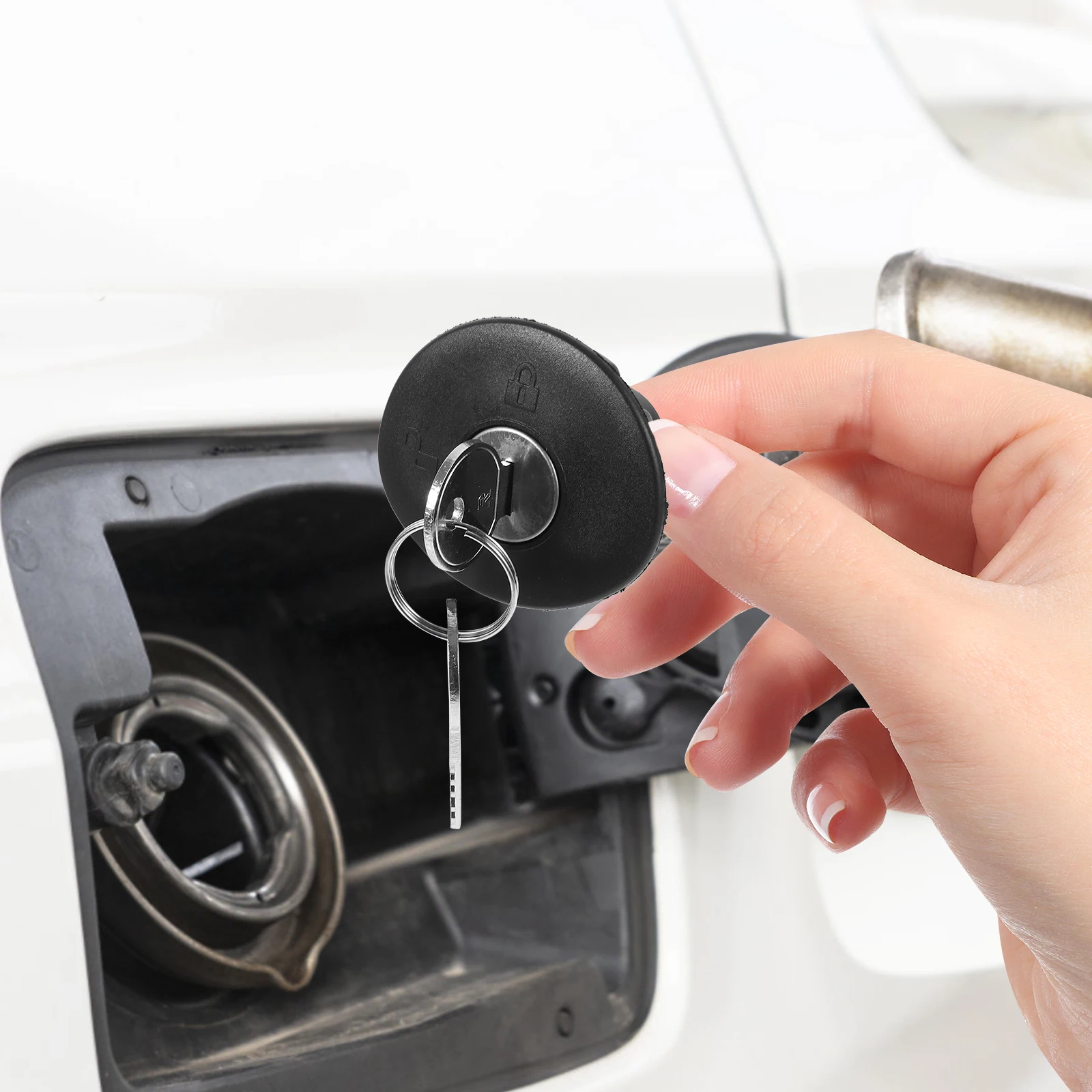 

Oil Lid With Key Fuel Tank Cap For Car Automotive Fuel Tank Cap Durable Compact Car Accessories