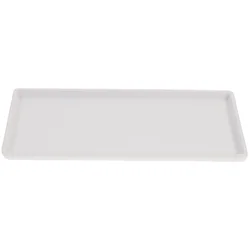 Rectangular Ceramic Tray White Rectangular Platter Porcelain Storage Serving Plate Pottery Holder for Bathroom Kitchen Storage